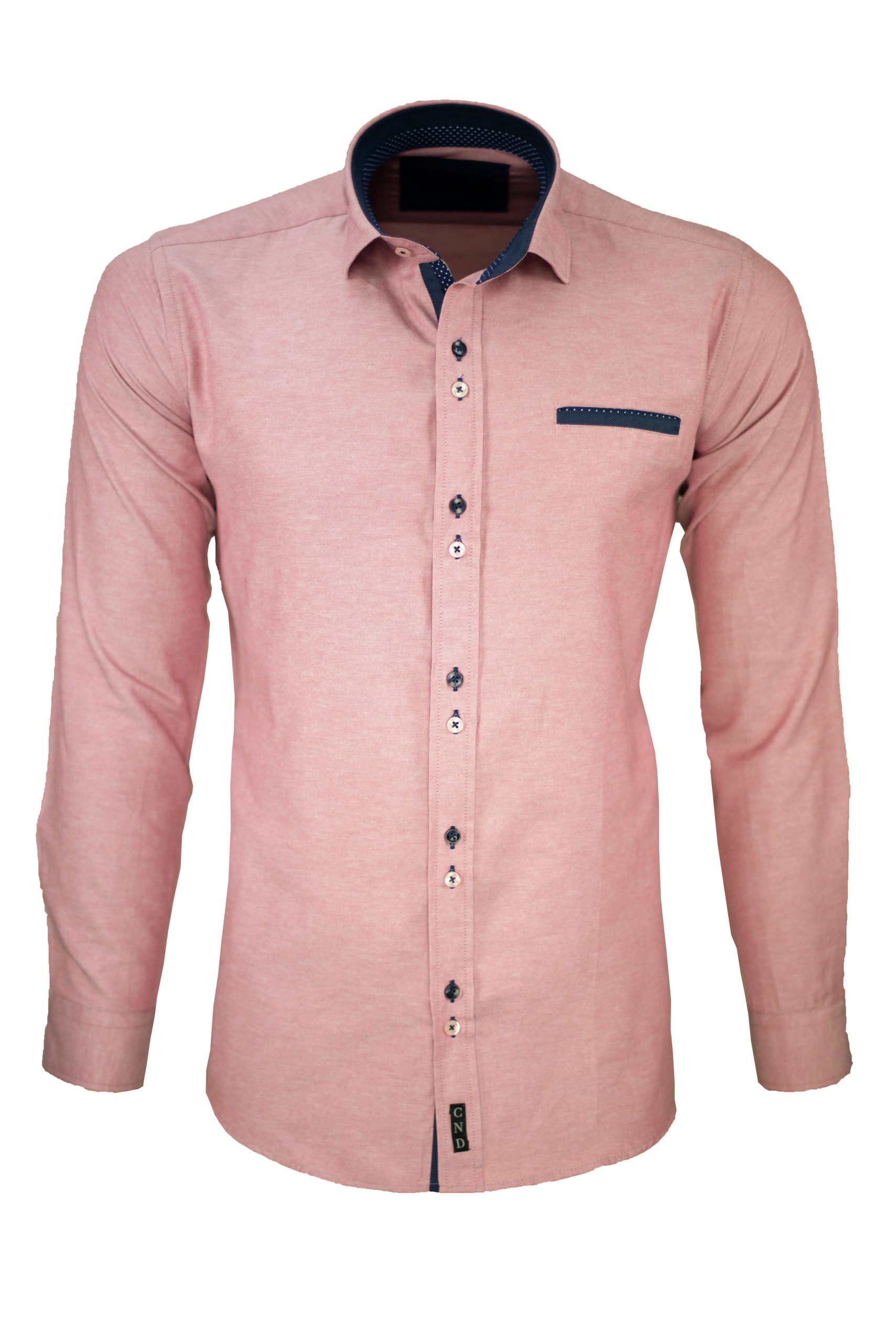 Ανδρικό πουκάμισο slim fit με κλασικό γιακά