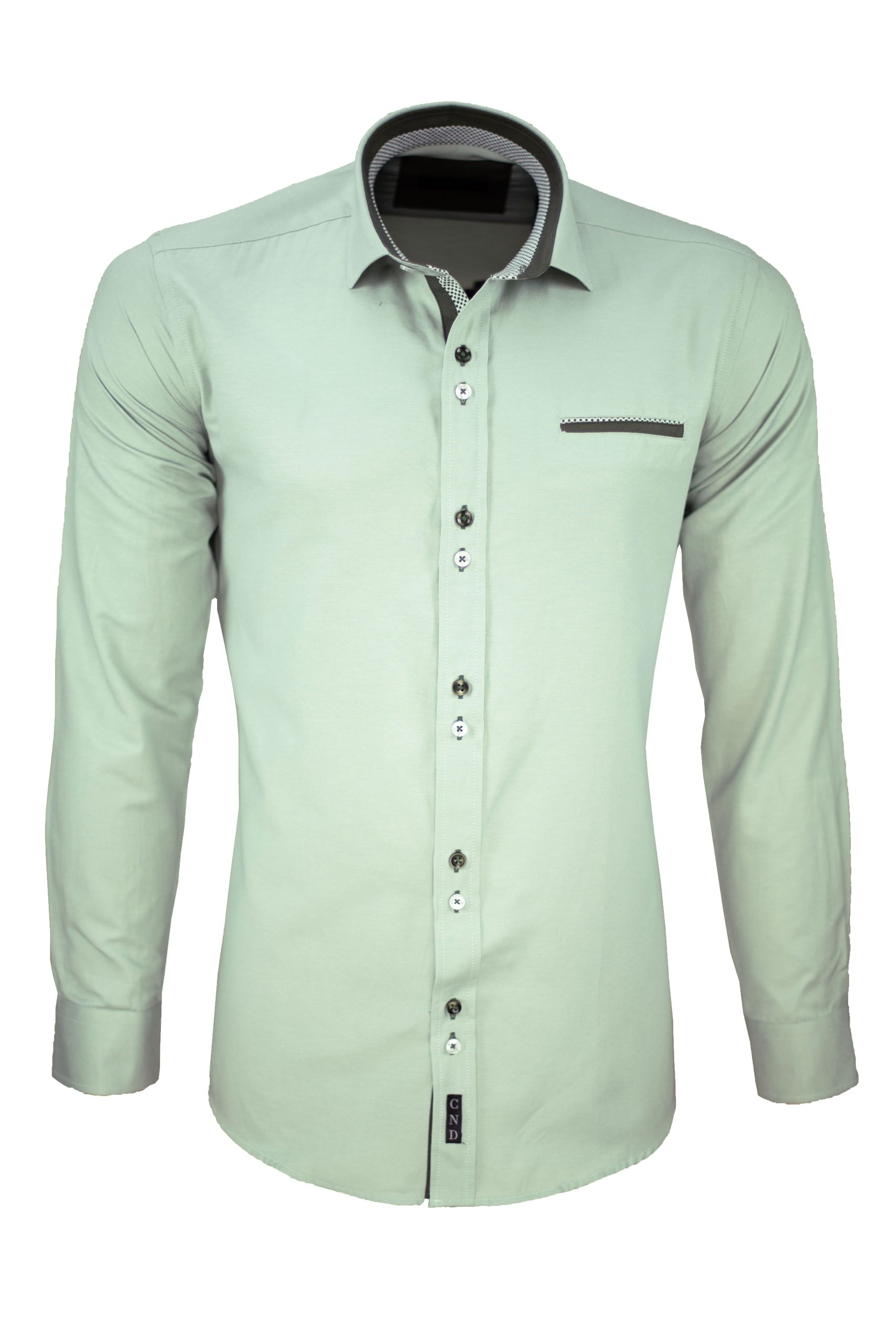 Ανδρικό πουκάμισο slim fit με κλασικό γιακά