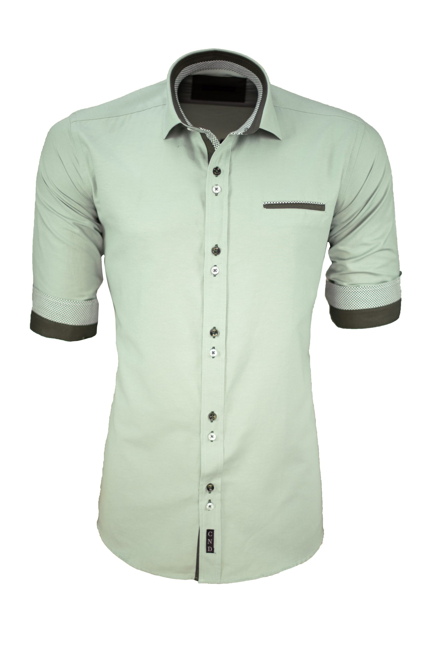 Ανδρικό πουκάμισο slim fit με κλασικό γιακά