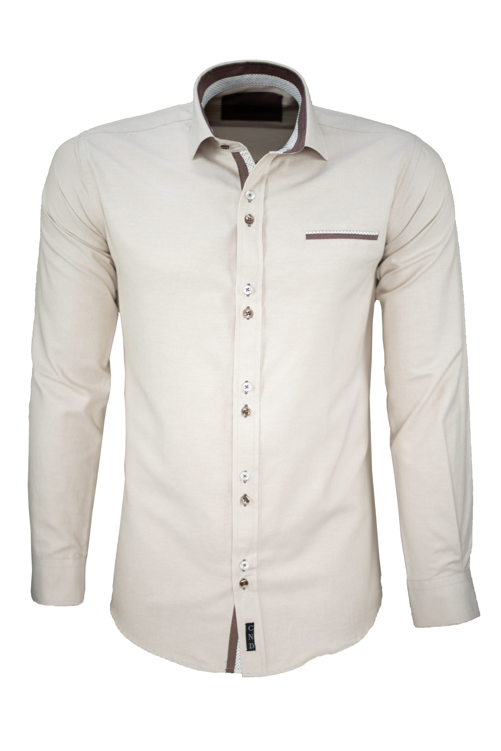 Ανδρικό πουκάμισο slim fit με κλασικό γιακά