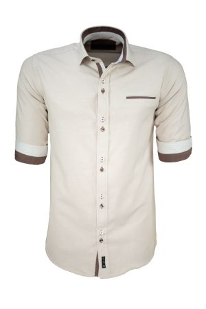 Ανδρικό πουκάμισο slim fit με κλασικό γιακά