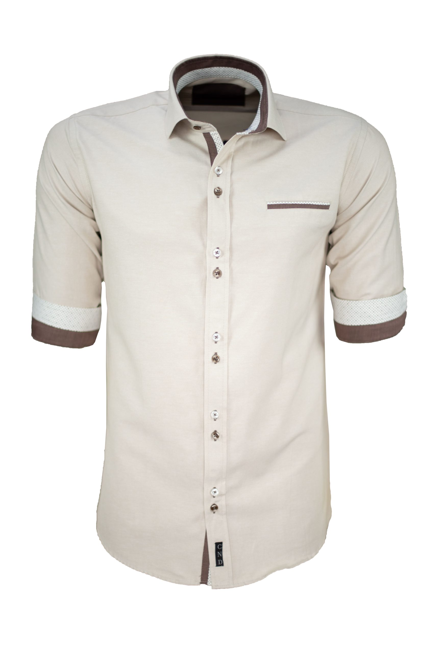 Ανδρικό πουκάμισο slim fit με κλασικό γιακά