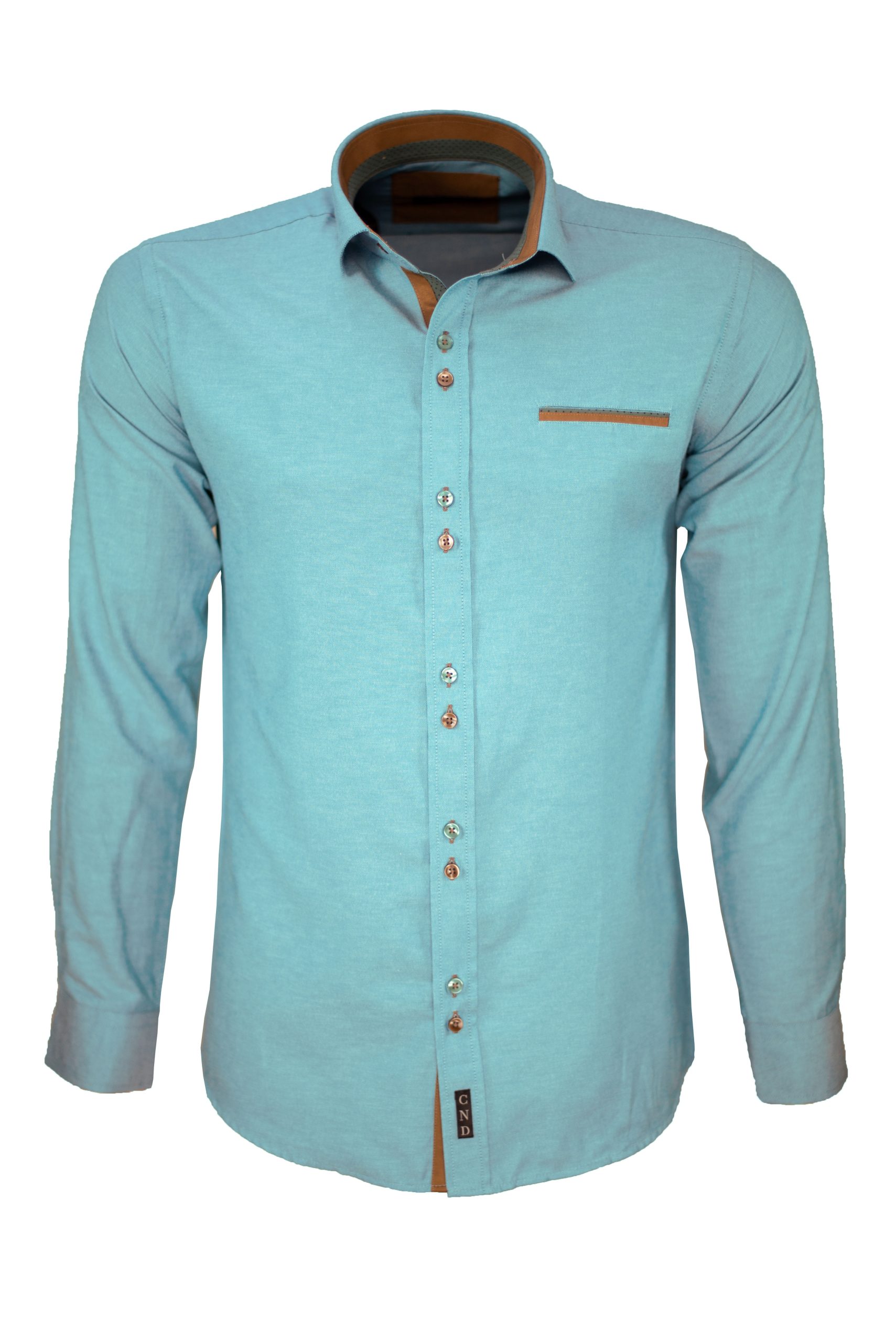 Ανδρικό πουκάμισο slim fit με κλασικό γιακά