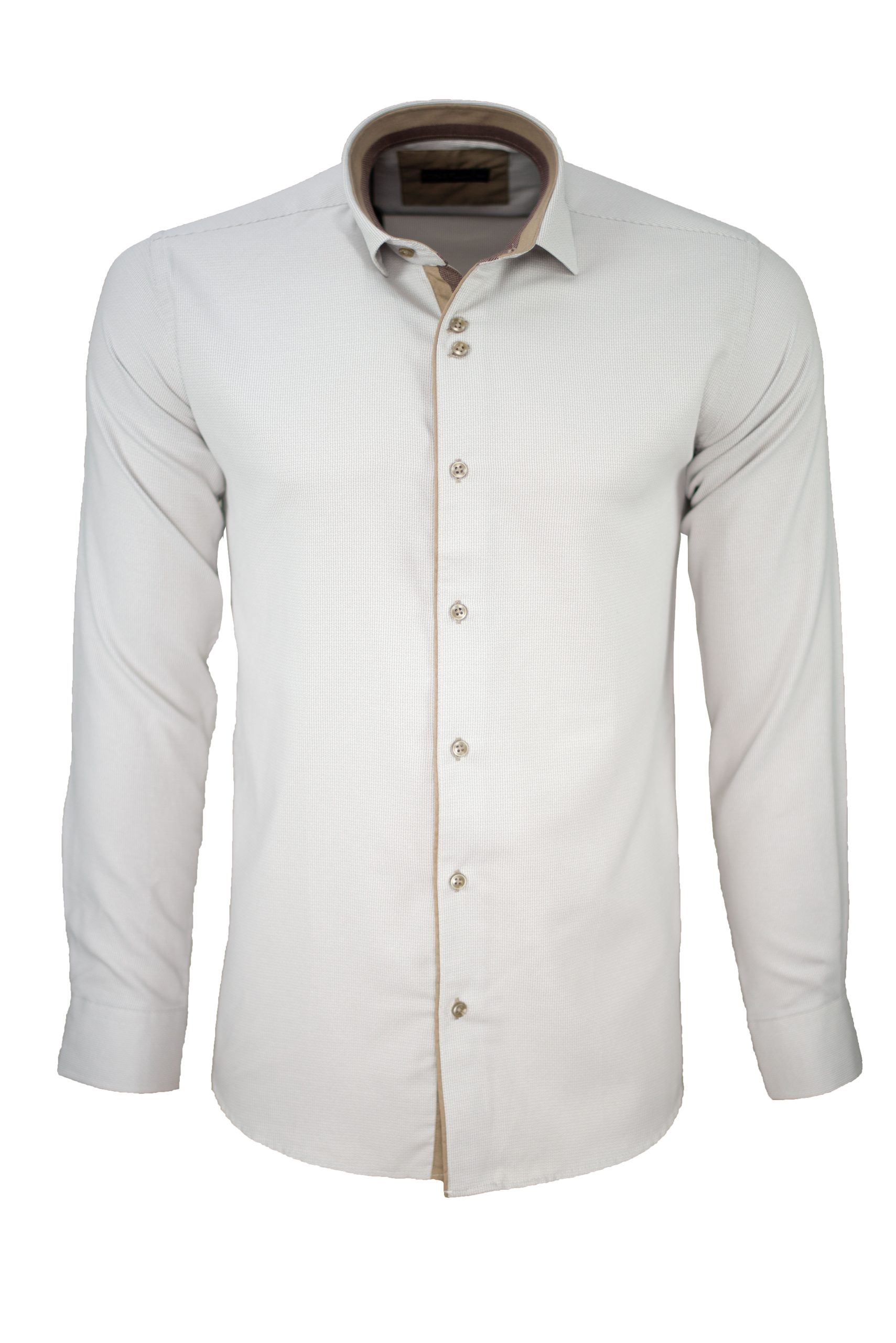 Ανδρικό πουκάμισο slim fit με κλασικό γιακά