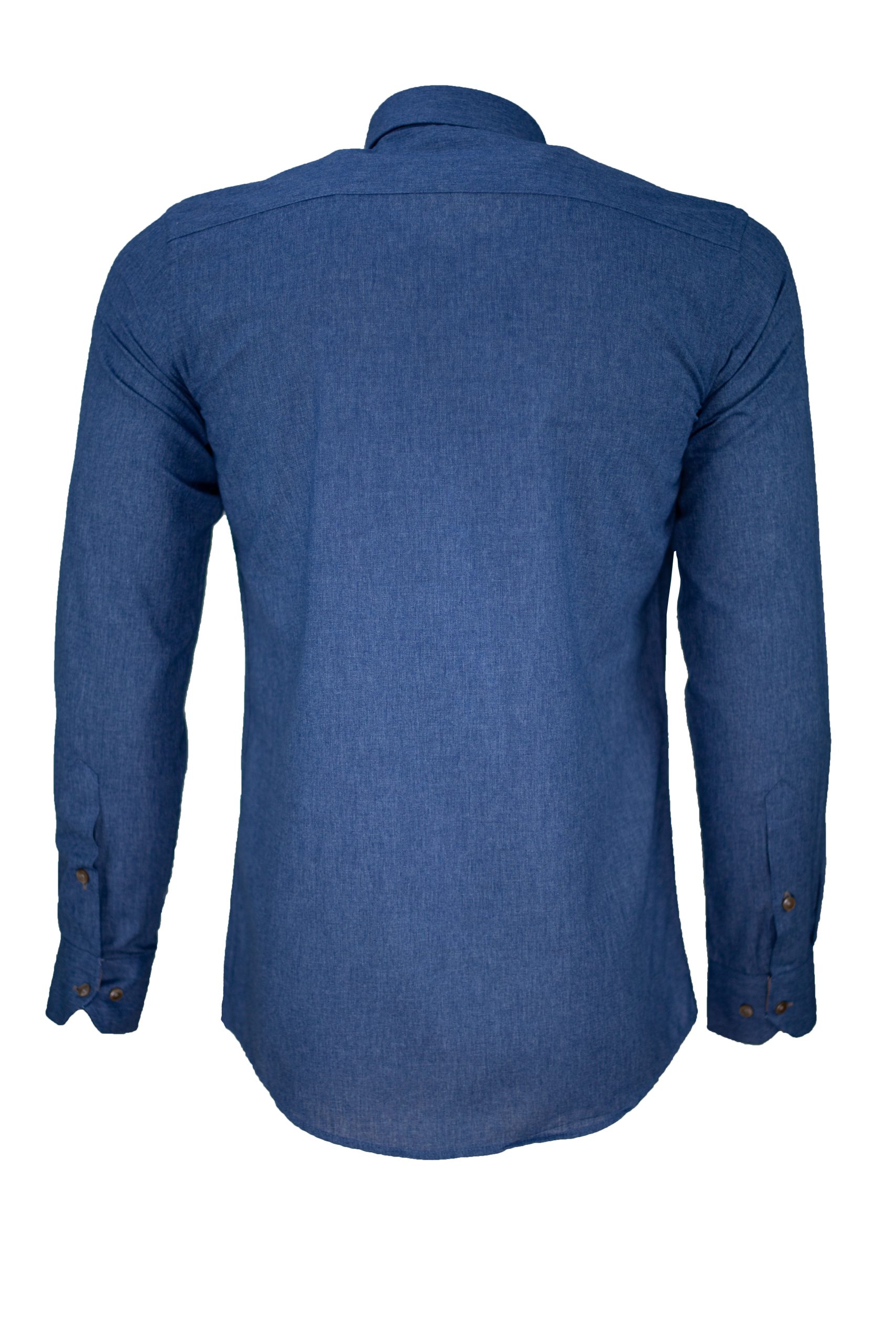 Ανδρικό πουκάμισο slim fit με κλασικό γιακά