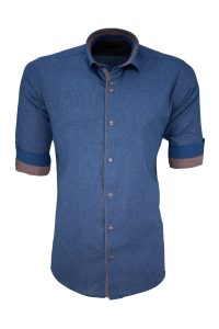 Πουκάμισο Slim 22pk-670 3 Ανδρικό πουκάμισο slim fit με κλασικό γιακά