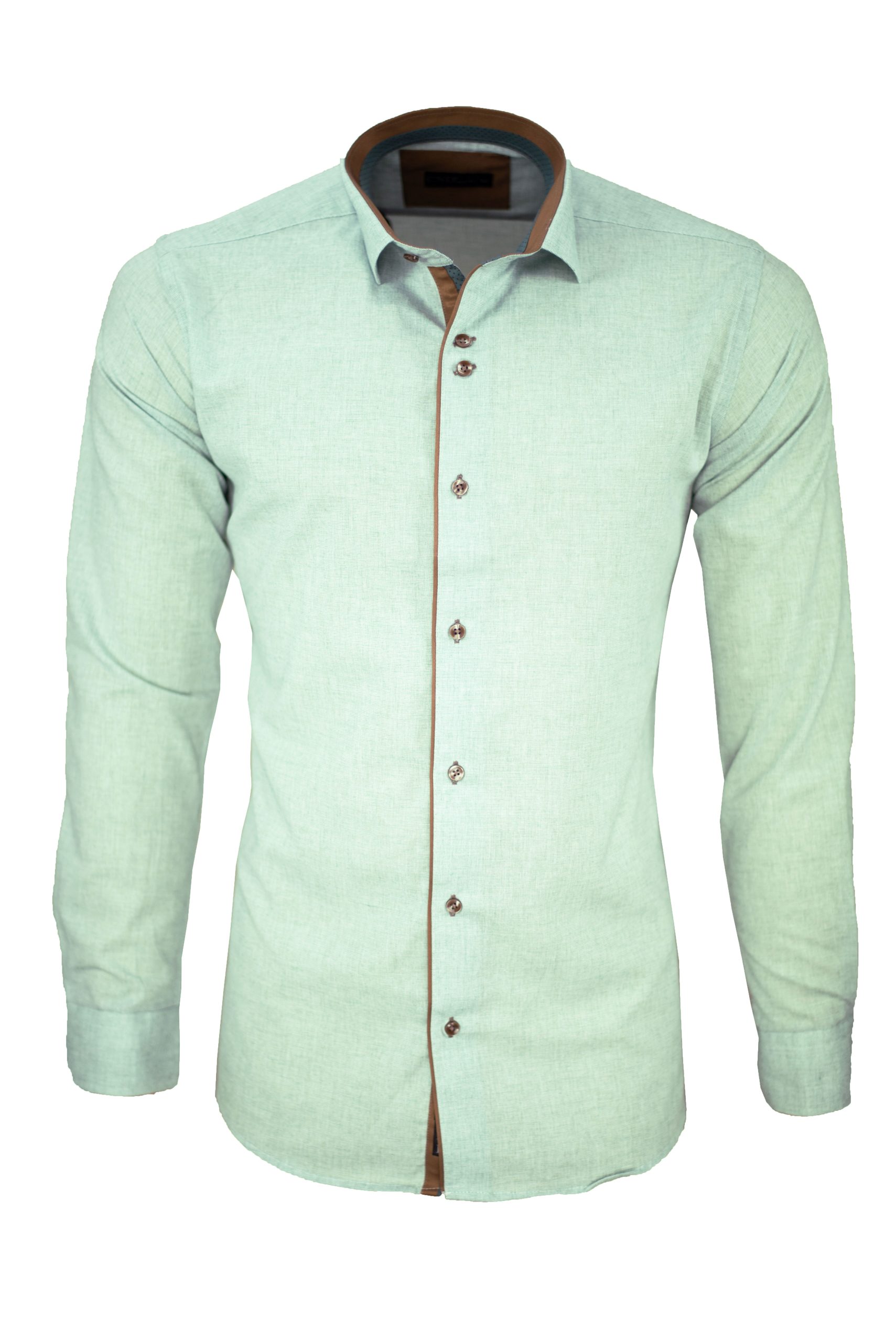 Ανδρικό πουκάμισο slim fit με κλασικό γιακά