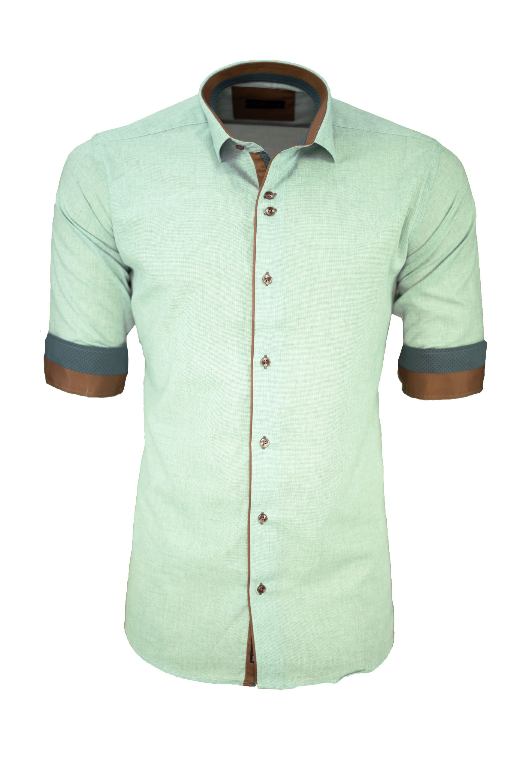 Ανδρικό πουκάμισο slim fit με κλασικό γιακά