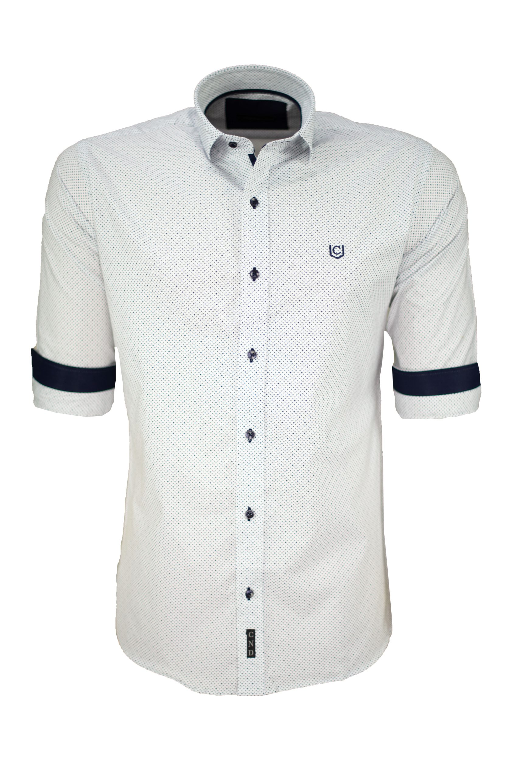 Ανδρικό πουκάμισο slim fit με κλασικό γιακά