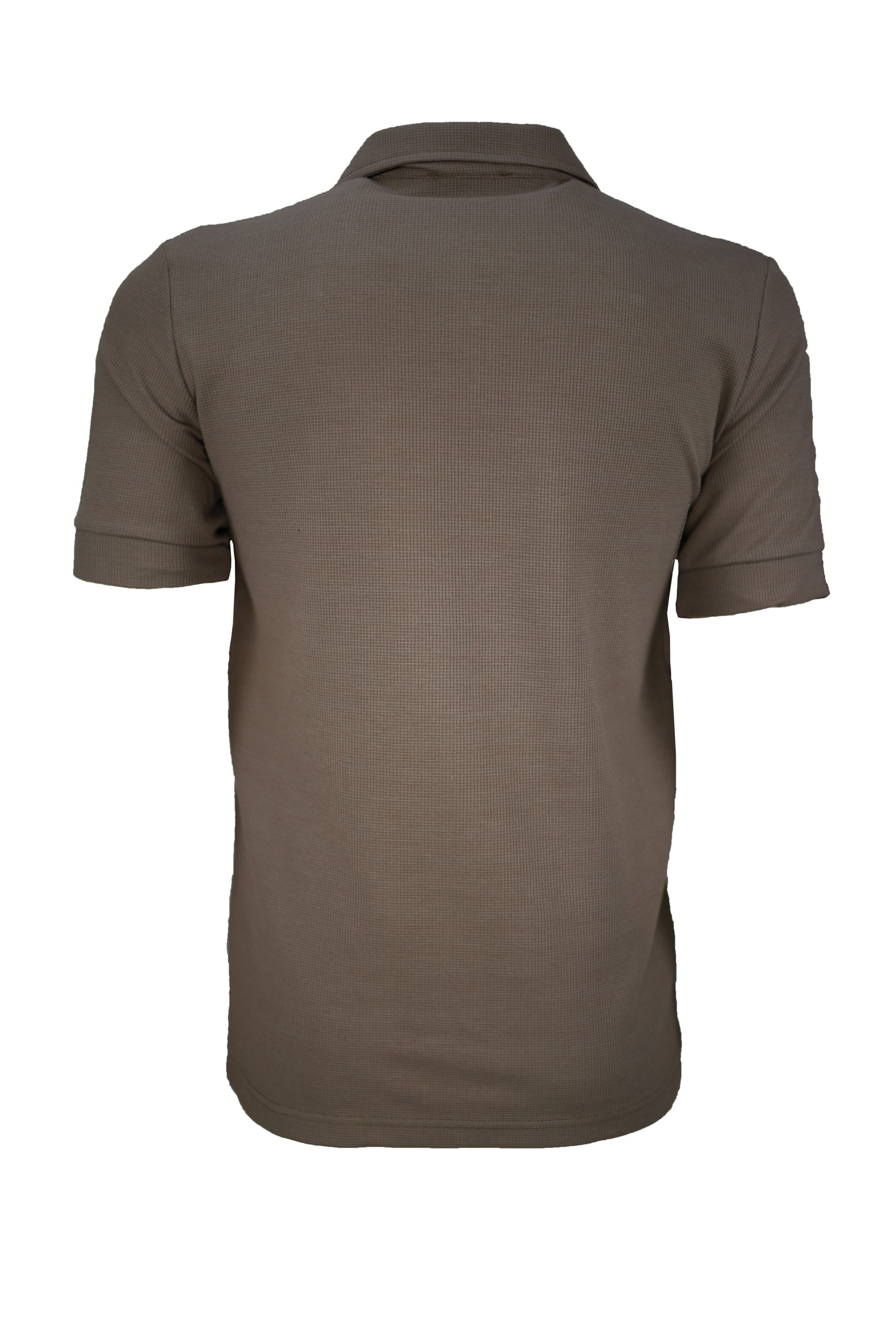 Ανδρική κοντομάνικη μπλούζα polo με ανάγλυφη ύφανση και κλείσιμο με φερμουάρ.