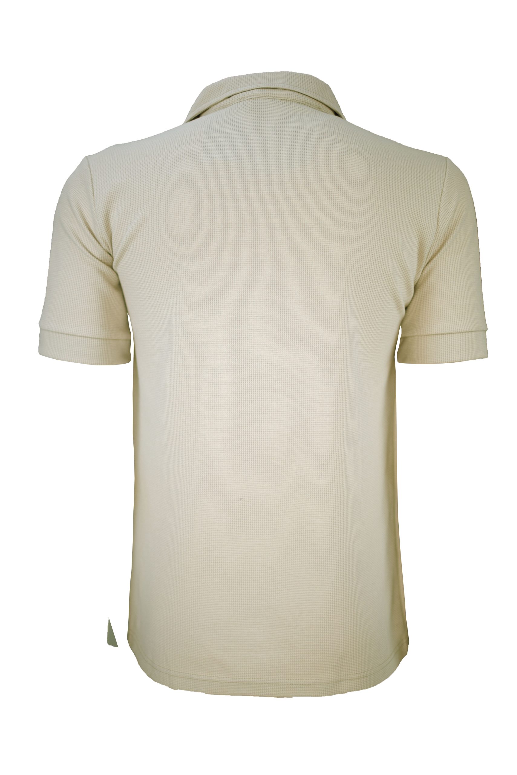 Ανδρική κοντομάνικη μπλούζα polo με ανάγλυφη ύφανση και κλείσιμο με φερμουάρ.
