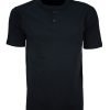 22t-Arand Ανδρική κοντομάνικη μπλούζα Henley με μάο γιακά και δύο κουμπιά
