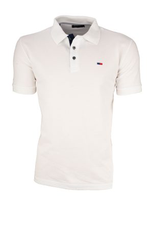 Ανδρικό polo μπλουζάκι slim fit με γιακά και κουμπιά