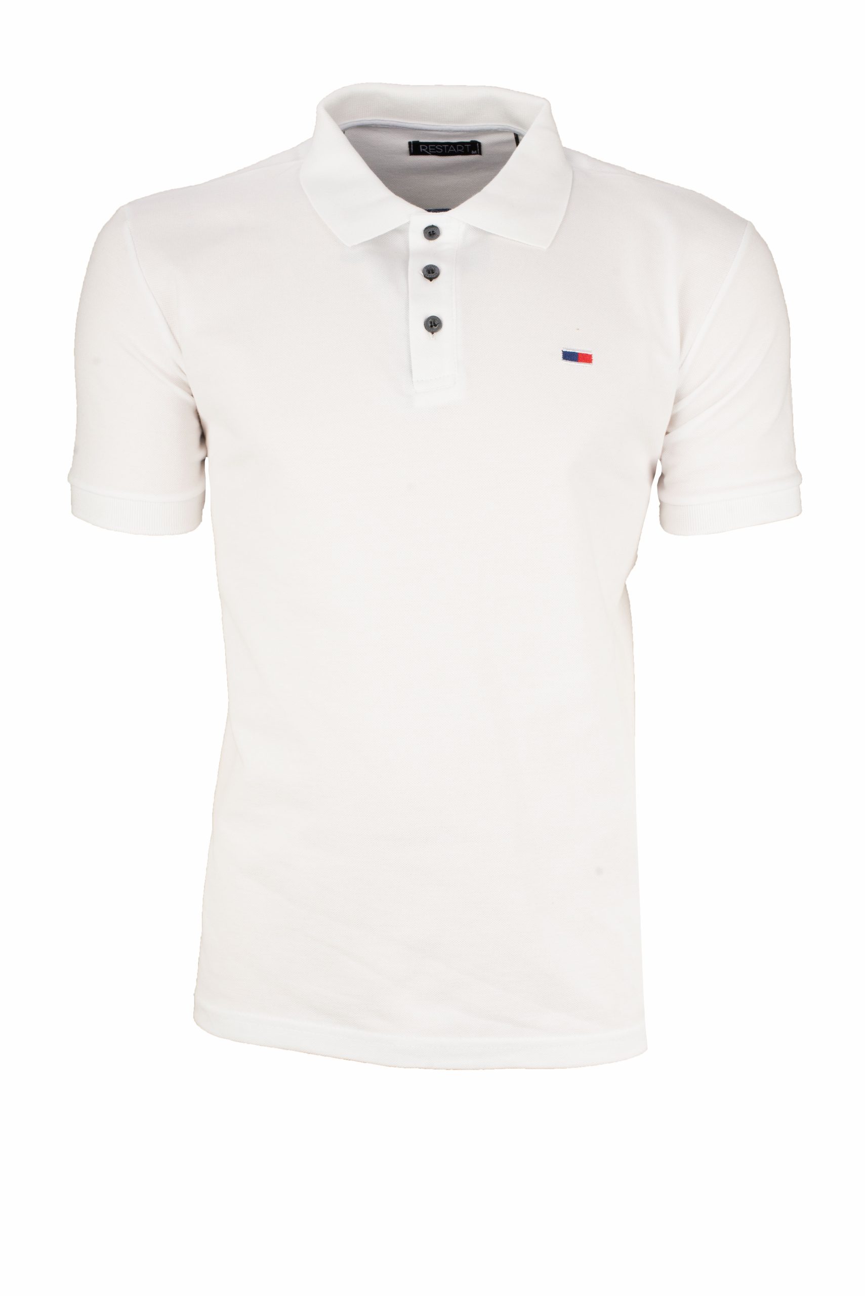 Ανδρικό polo μπλουζάκι slim fit με γιακά και κουμπιά