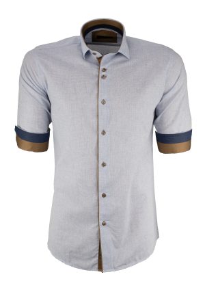 Ανδρικό πουκάμισο slim fit με κλασικό γιακά