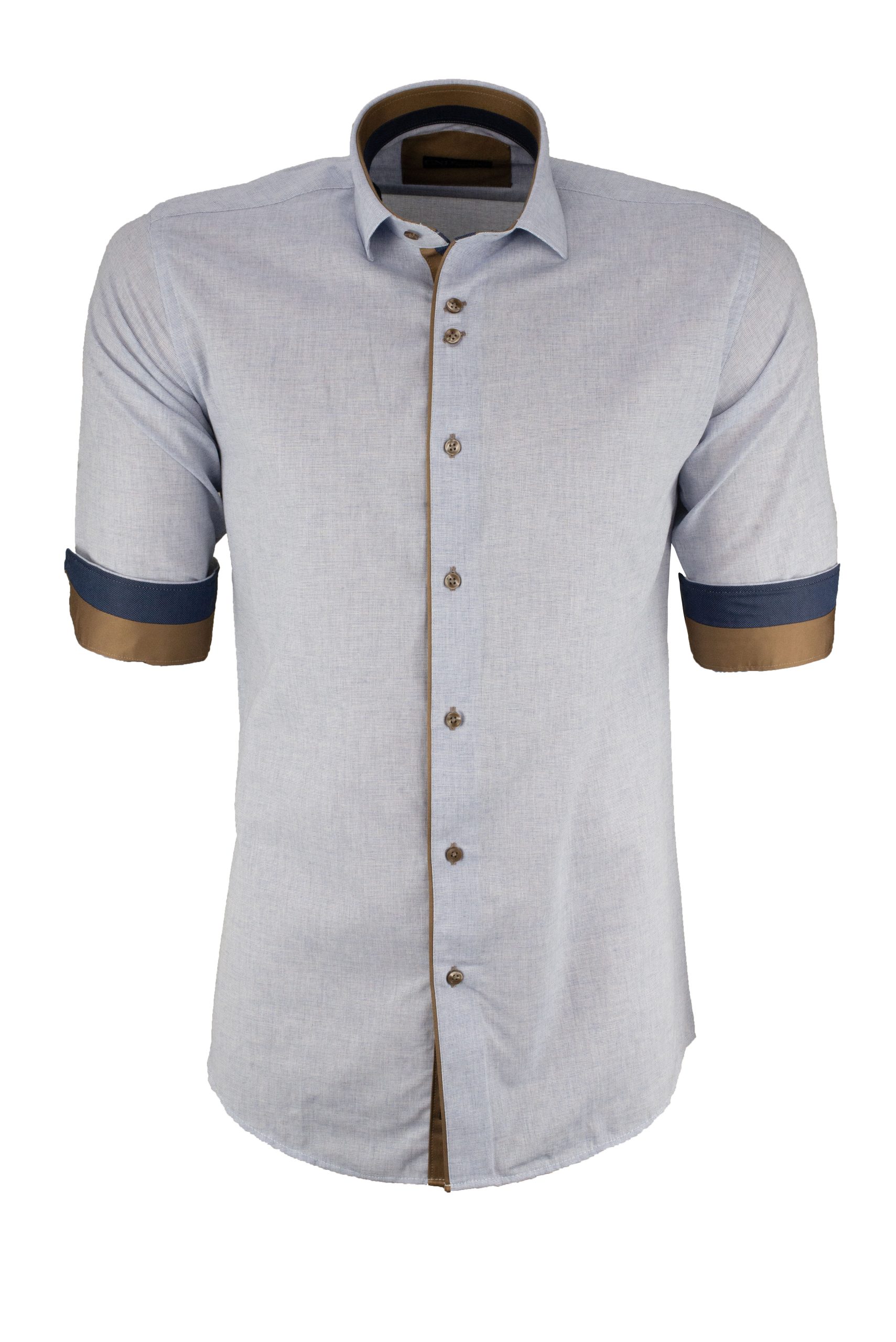 Ανδρικό πουκάμισο slim fit με κλασικό γιακά