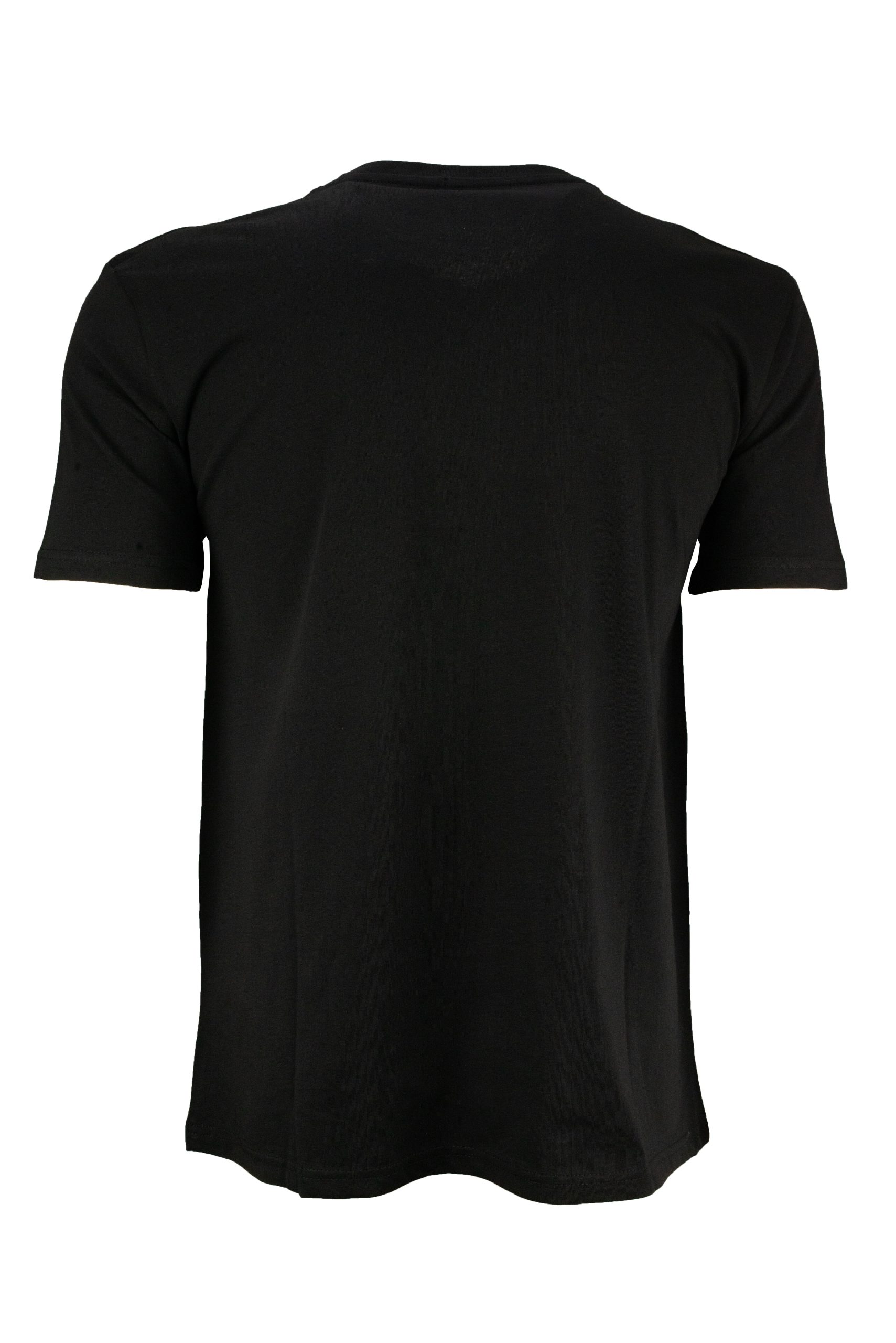 Ανδρικό μαύρο t-shirt με print AC DC στο μπροστινό μέρος